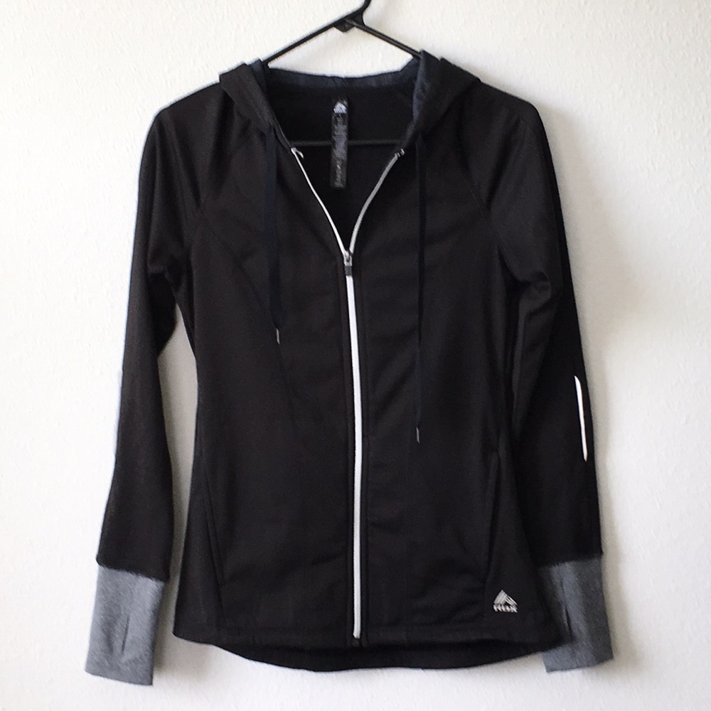 RBX Women’s Zippered Jacket Hooded Black Small